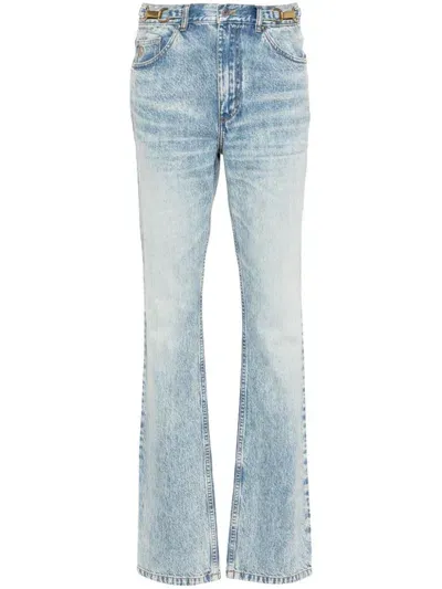 Stella Mccartney Clasp-embellished Tapered Jeans In Blue