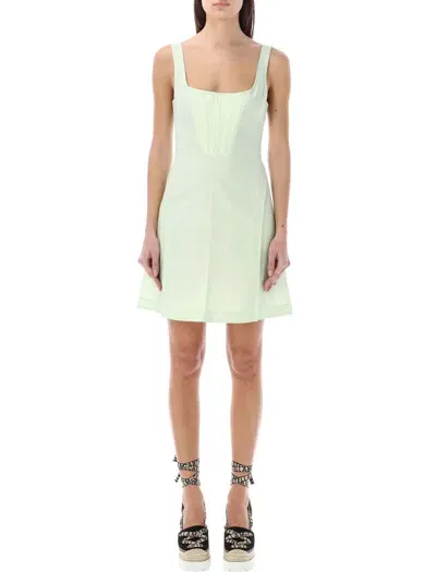 Stella Mccartney Mini Corset Dress In Green