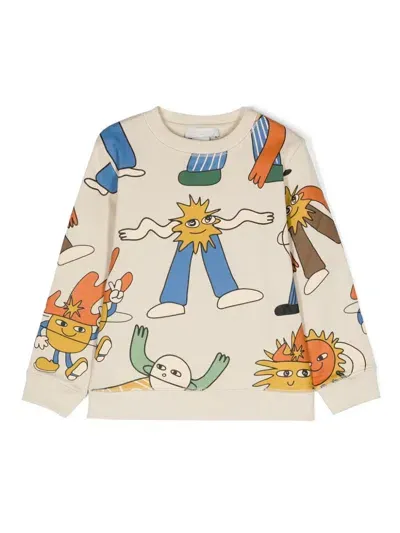 Stella Mccartney Kids' Cosmic Cowboy Cotton Sweatshirt In White