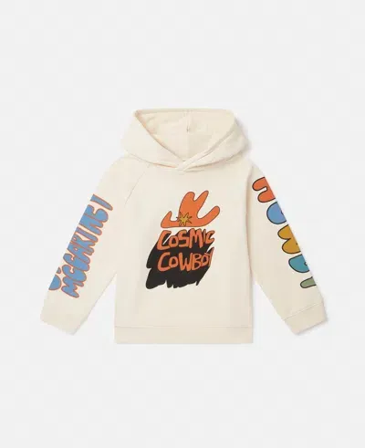 Stella Mccartney Kids' Cosmic Cowboy Hoodie In Cream Multicolor