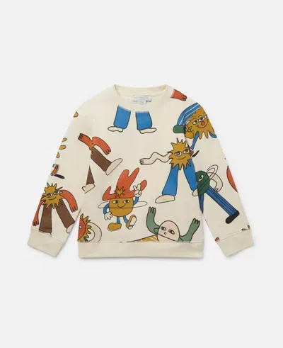 Stella Mccartney Cosmic Cowboy Print Sweatshirt In Beige Multicolor