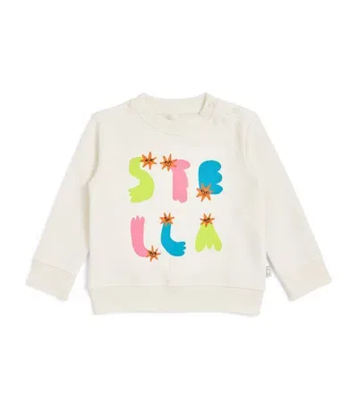 Stella Mccartney Baby Printed Cotton Jersey Sweatshirt In Ivory