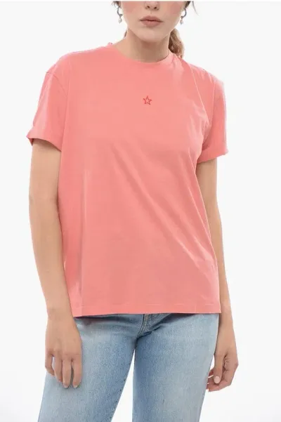 Stella Mccartney Star-embroidered T-shirt In Pink