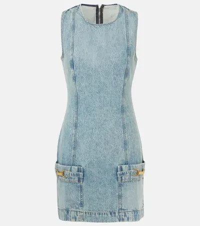 Stella Mccartney Denim Minidress In Vintage Blue