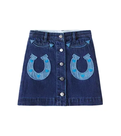 Stella Mccartney Kids' Denim Skirt In Blue