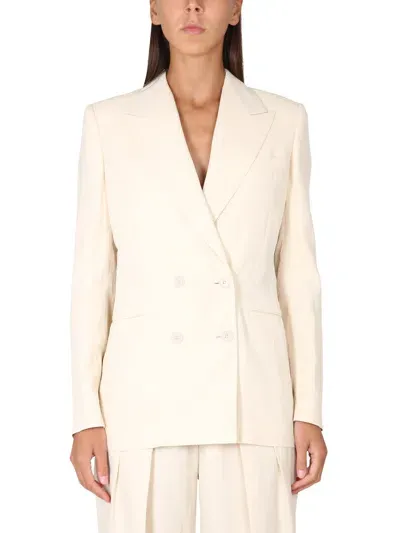 Stella Mccartney Double-breasted Blazer In Burro