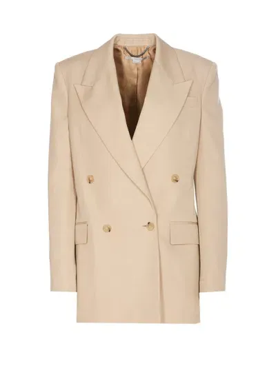 Stella Mccartney Double Breasted Jacket In Beige