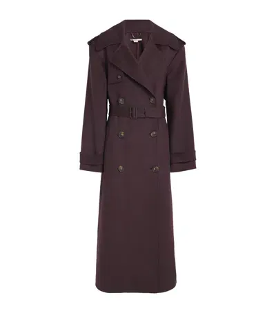 Stella Mccartney Double-breasted Trench Coat In Brown