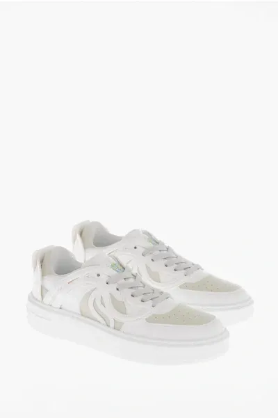 Stella Mccartney Eco-leather S-wave Sneakers With Suede Detail In White