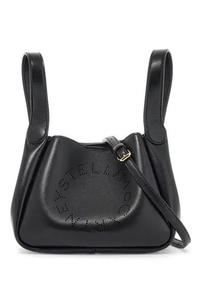 Stella Mccartney Logo Faux Leather Crossbody Bag In Black (black)