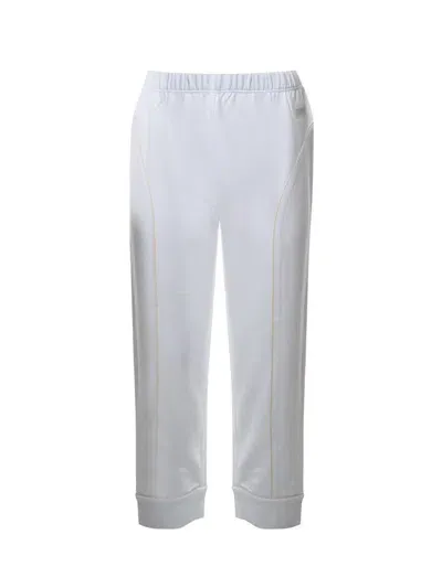 Stella Mccartney Elasticated-waist Zip-up Track Pants In White