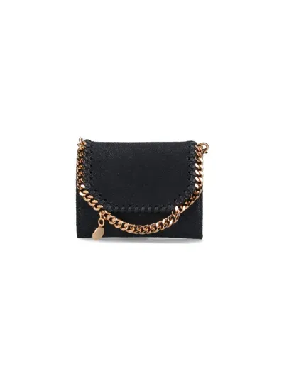 Stella Mccartney Falabella Crossbody Wallet In Black