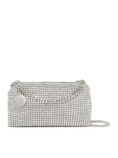 Stella Mccartney Falabella Crystal Mesh Shoulder Bag In Metallic