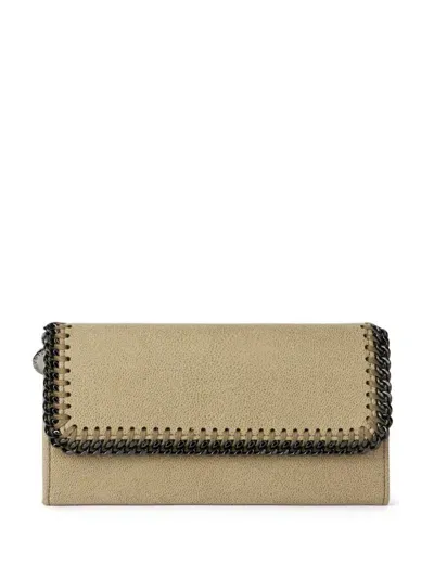 Stella Mccartney Falabella Flap Continental Wallet In Neutrals