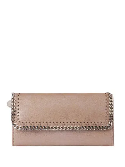 Stella Mccartney Falabella Flap Continental Wallet In Pink