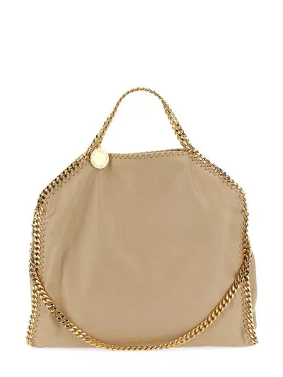 Stella Mccartney Falabella Fold Over Bag In Beige