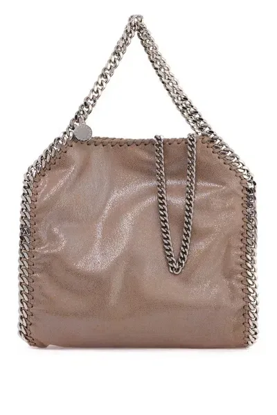 Stella Mccartney Falabella Metallic Chain In Gipsy Red