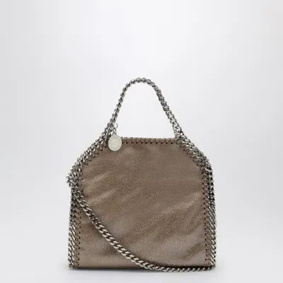 Stella Mccartney Falabella Micro Shiny Beige Bag In Dove