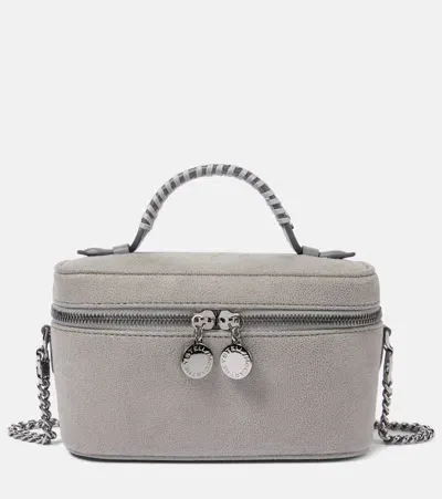 Stella Mccartney Falabella Small Faux Leather Shoulder Bag In Grey