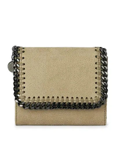 Stella Mccartney Falabella Small Flap Wallet In Nude & Neutrals