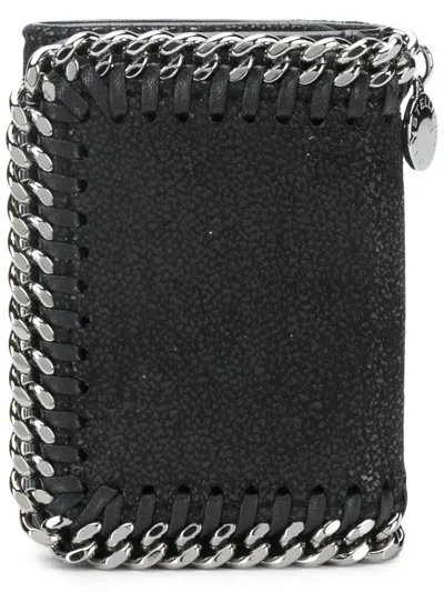 Stella Mccartney Falabella Tri-fold Wallet In Black