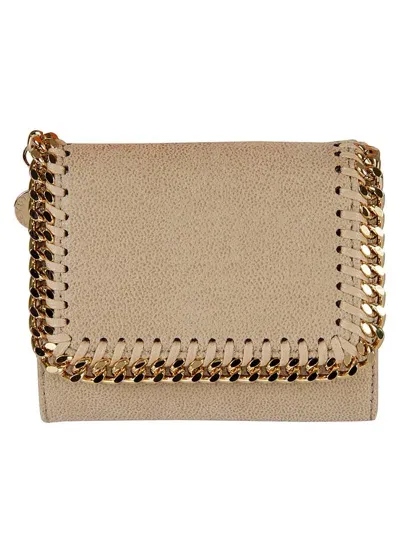 Stella Mccartney Falabella Zipped Small Wallet In Beige