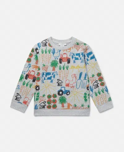 Stella Mccartney Farmyard Print Sweatshirt In Multicolor