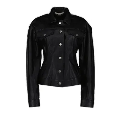 Stella Mccartney Fitted Long Sleeved Button In Black