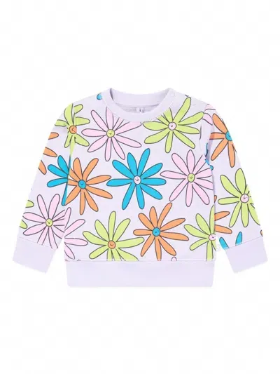 Stella Mccartney Babies' Floral-print Sweatshirt In Purple