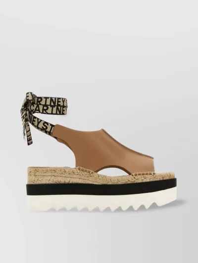 Stella Mccartney Gaia 80mm Flatform Espadrilles In Black