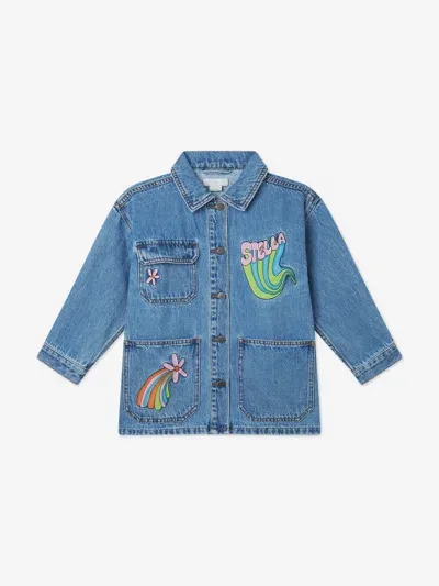 Stella Mccartney Kids'  Girls Denim Jacket In Blue