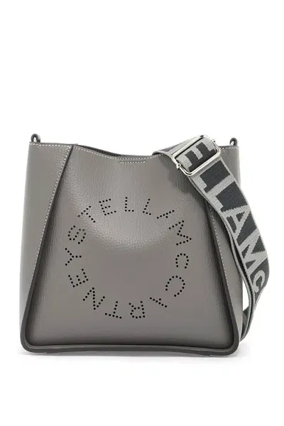 Stella Mccartney Grained Alter Mat Stella Logo Crossbody Bag In Gray