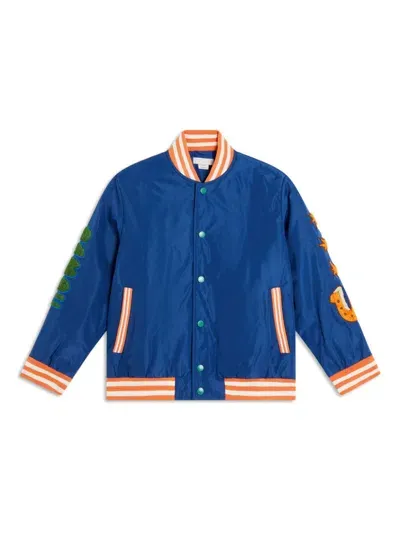 Stella Mccartney Kids' Graphic-print Bomber Jacket In Blue