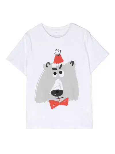 Stella Mccartney Kids' Graphic-print Cotton T-shirt In White