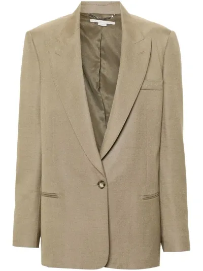 Stella Mccartney Peak-lapels Single-breasted Blazer In Neutrals