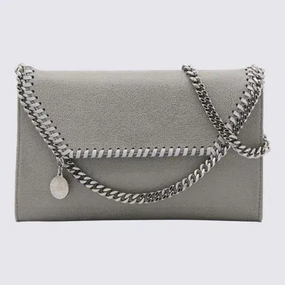 Stella Mccartney Grey Faux Leather Falabella Crossbody Bag In Light Gray/silver