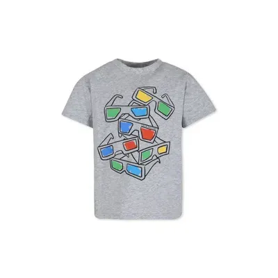 Stella Mccartney Kids' Sunglasses-print Cotton T-shirt In Grey