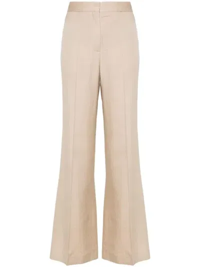 Stella Mccartney High-waisted Flared Trousers In Neutrals