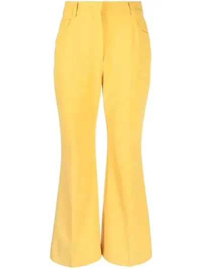 Stella Mccartney Kick-flare Cropped Trousers In Yellow