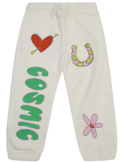 Stella Mccartney Kids' Cosmic Cowboy Cotton Track Pants In White