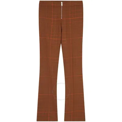 Stella Mccartney Prince-of-wales Slim-cut Trousers In Brown