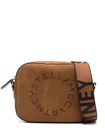 Stella Mccartney Logo Camera Shoulder Bag In Brown