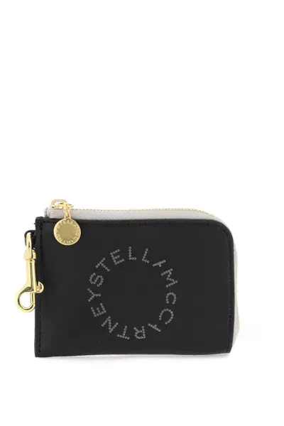 Stella Mccartney Logo Card Holder In Black