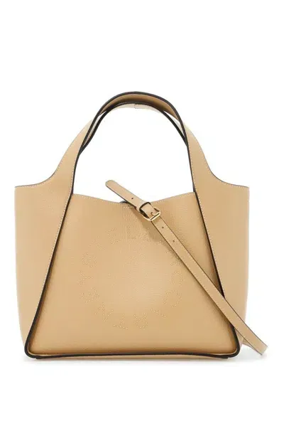 Stella Mccartney Logo Detailed Tote Bag In Neutrals