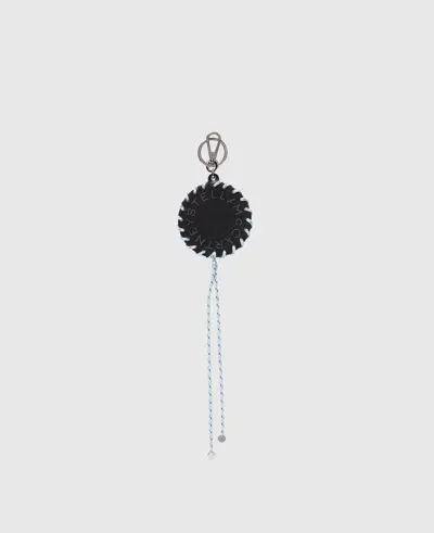 Stella Mccartney Logo Keyring In Black