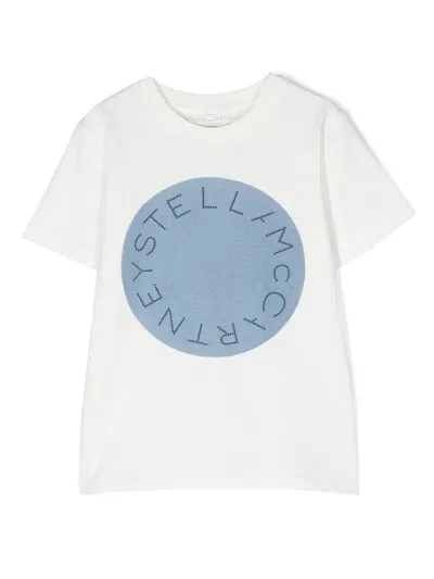 Stella Mccartney Kids' Logo-print Short-sleeve T-shirt In White