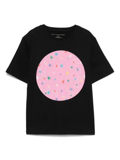 Stella Mccartney Kids' Logo-print T-shirt In Black