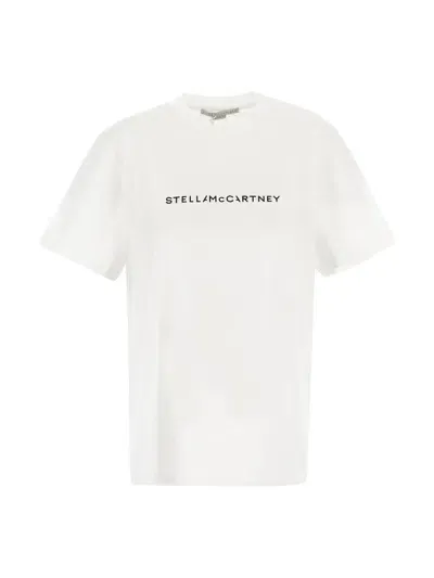 Stella Mccartney Logo Print T-shirt In Pure White