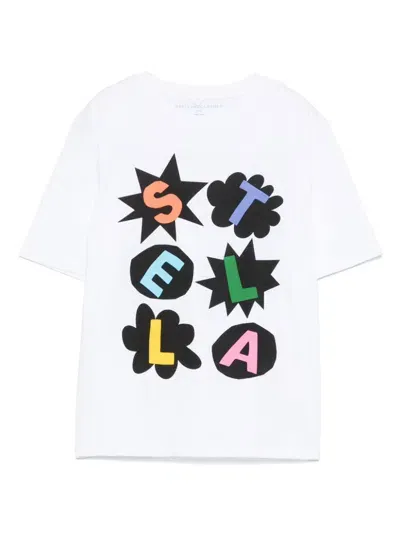 Stella Mccartney Kids' Logo-print T-shirt In White