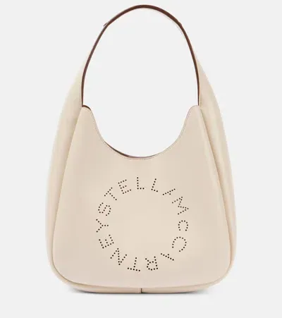 Stella Mccartney Logo Small Faux Leather Tote Bag In White